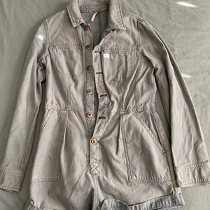 Free People Denim Romper